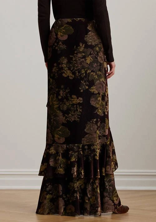 Ralph Lauren Ralph Lauren Floral Burnout Velvet Tiered Maxi Skirt 2