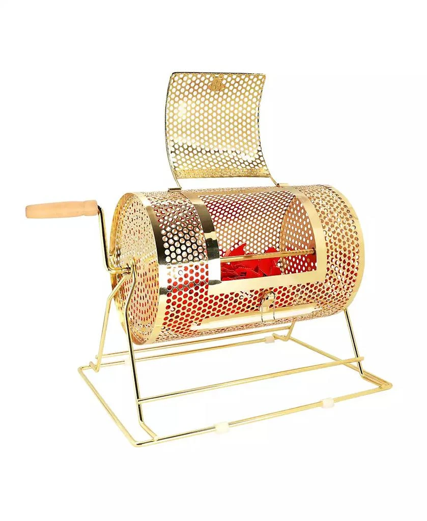 GSE Games 
Sports Expert Raffle Drum,X-Large Brass Raffle Ticket Spinning Cage, Holds 15,000 Tickets or 500 Ping Pong Balls