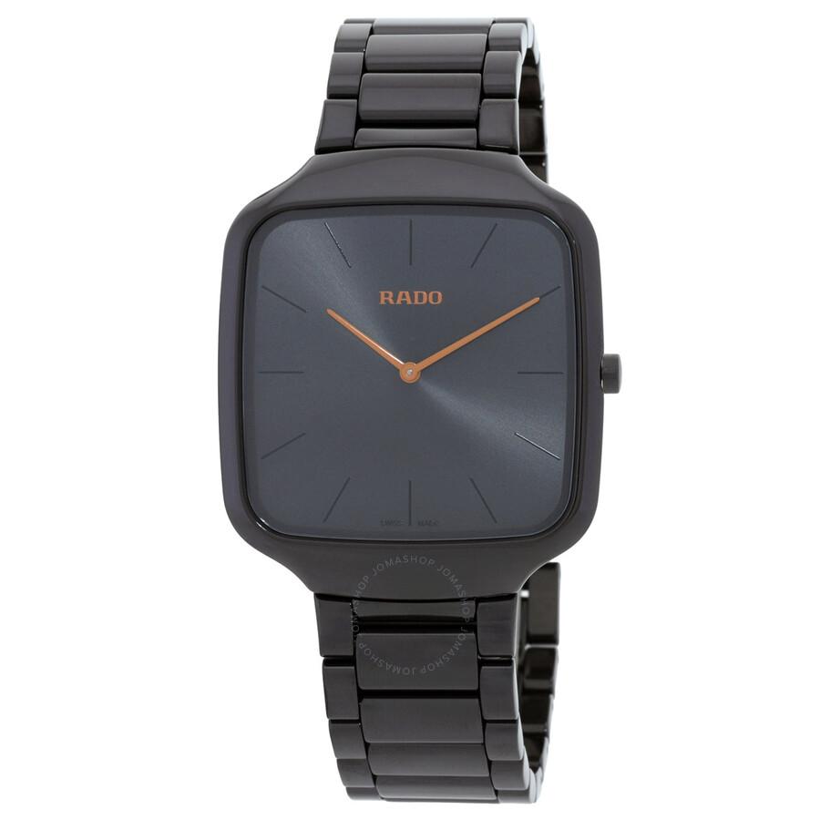 Rado True Square Thinline Quartz Black Dial Unisex Watch R27054162