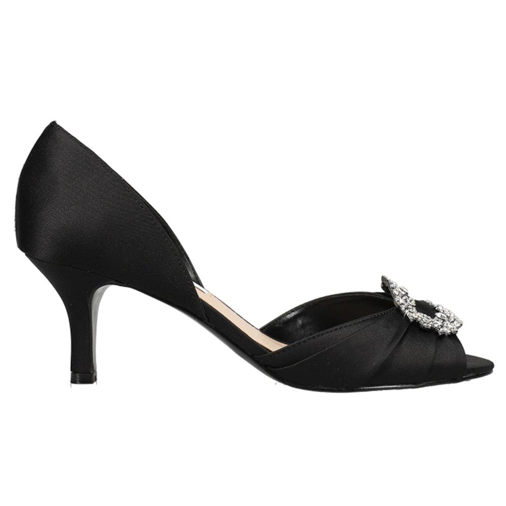 Nina Corrine Rhinestone Peep Toe Evening Pumps