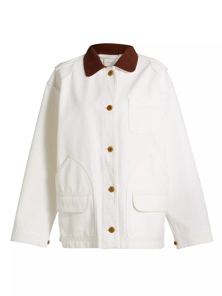 DÔEN Pascale Contrast Collar Jacket