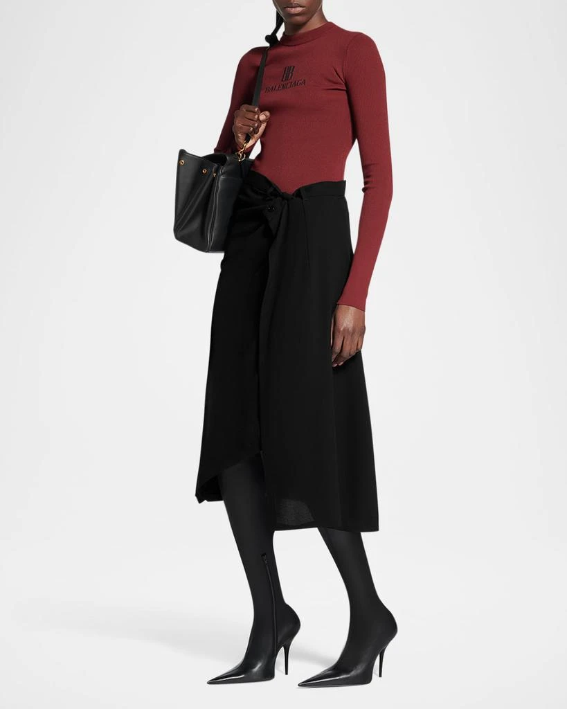 Balenciaga Draped Tailored Skirt 2