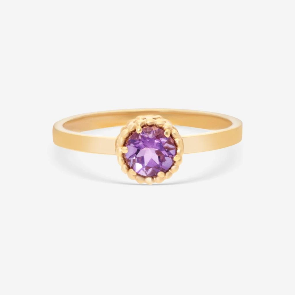 Nanis Nanis 18K Yellow Gold Amethyst Ring Sz. 6 AH20-560 1