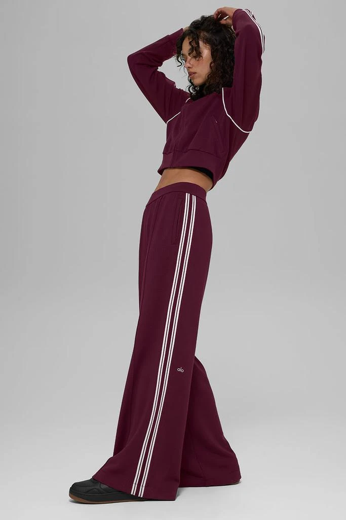 Alo Track Star Wide Leg Pant (Long) - Burgundy 5