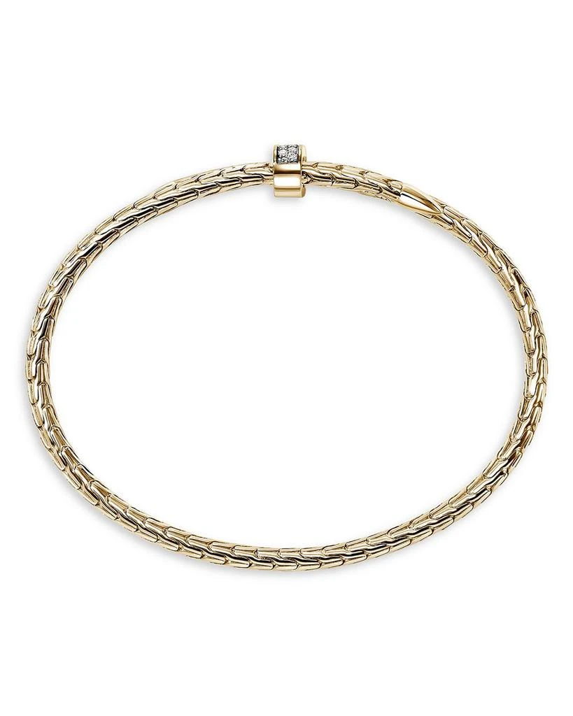 John Hardy 14K Yellow Gold Diamond Spear Flex Cuff Bracelet 5