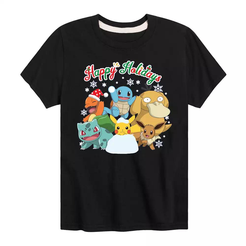 Hybrid Pokémon Big Boys Happy Holidays Graphic Tee