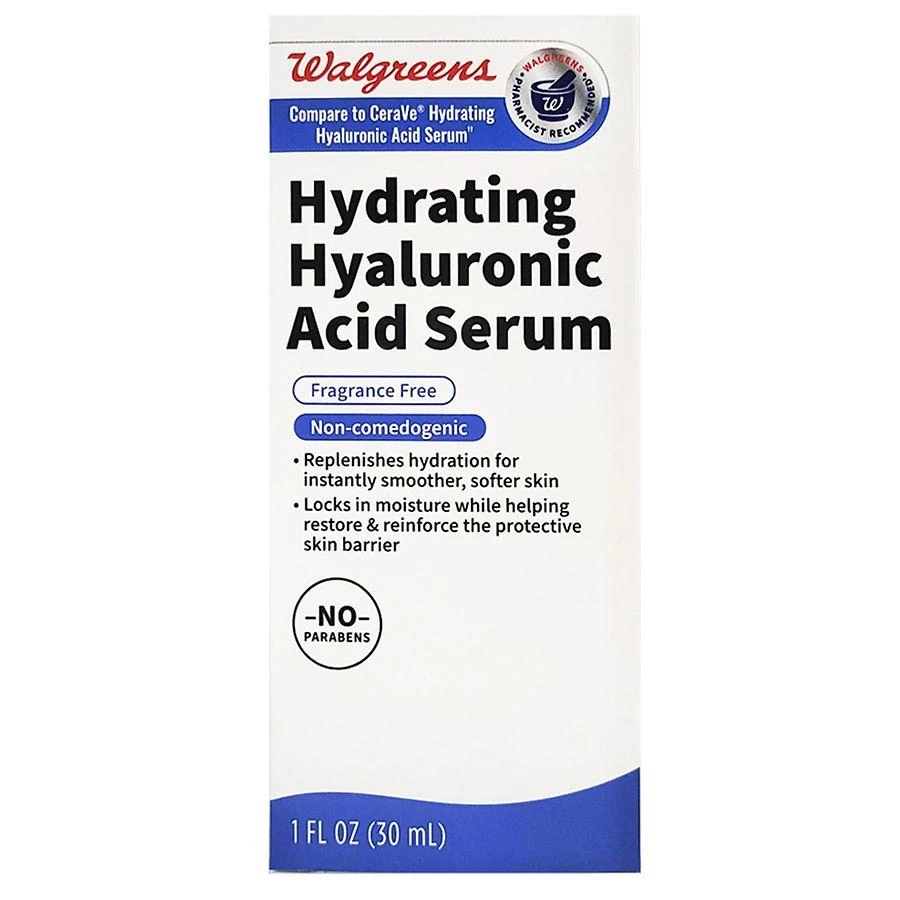 Walgreens Hydrating Hyaluronic Acid Serum Fragrance Free 1