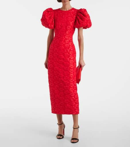 ROTATE Birger Christensen Jacquard midi dress 2