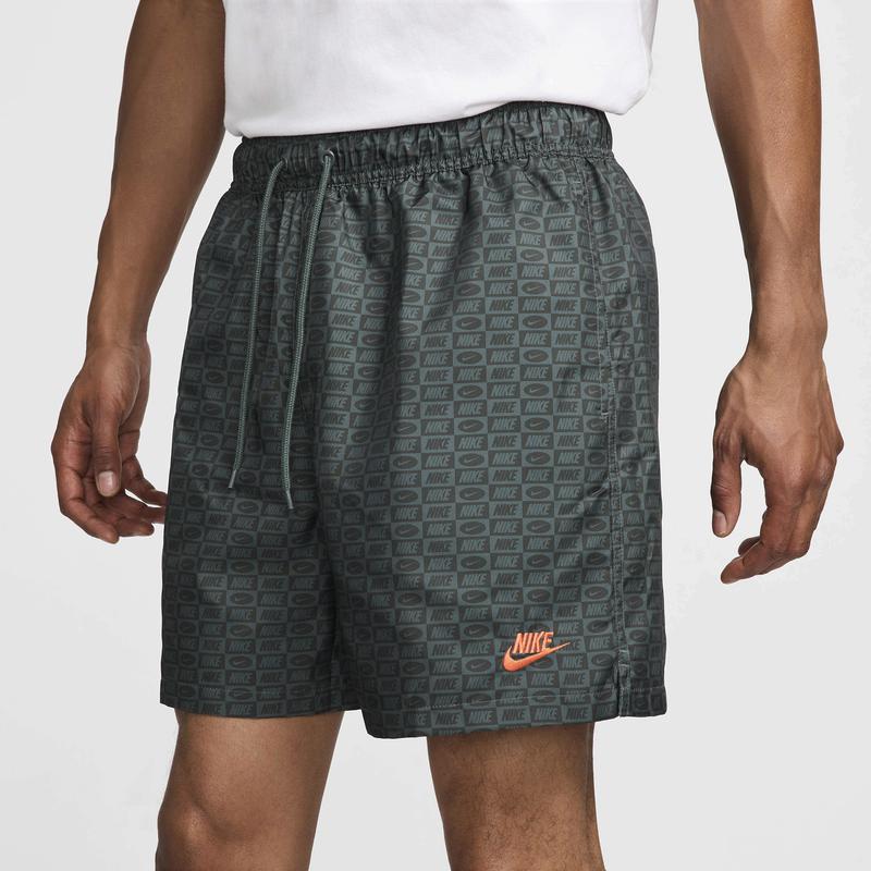 nike club essentials woven flow shorts grey