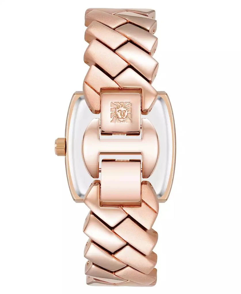 Anne Klein Women's Quartz Herringbone Rose Gold-Tone Alloy Metal Bracelet Watch 3
