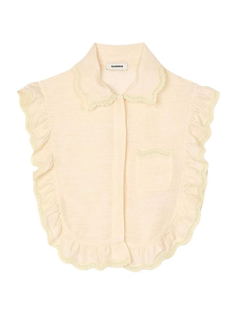 Sandro Shirt Collar with Lace Detail 1