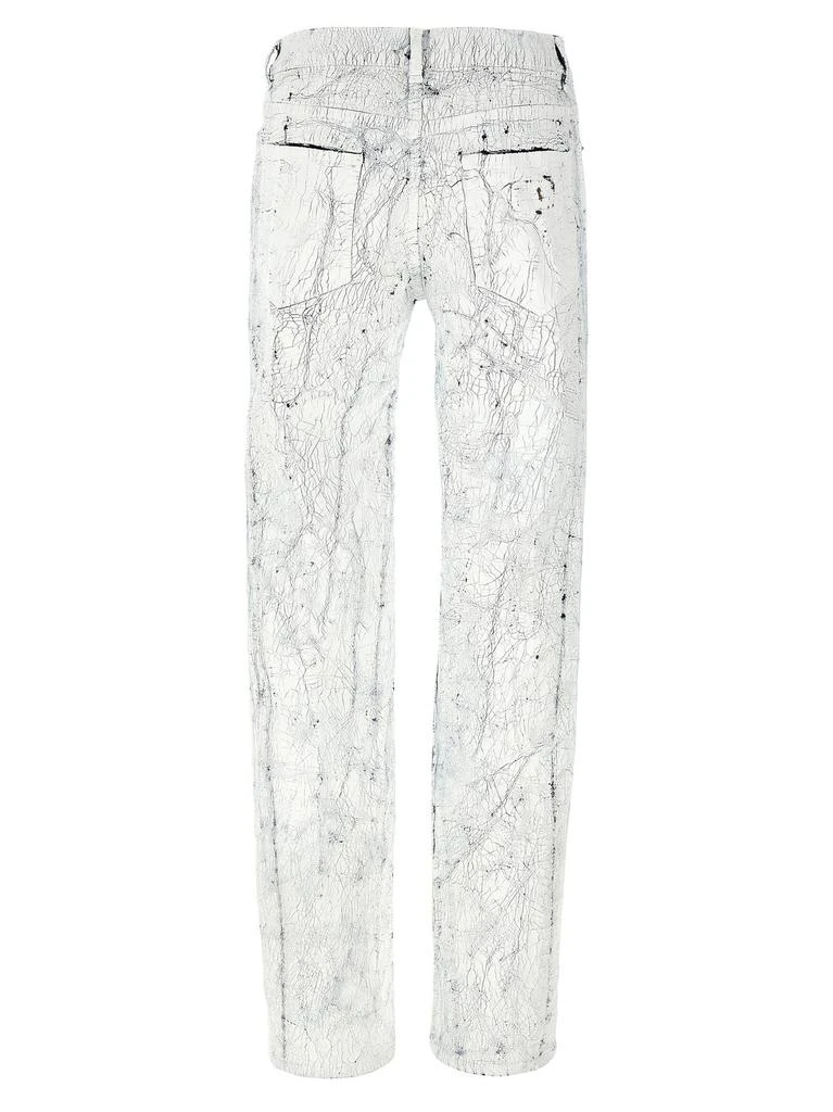 MM6 MM6 Maison Margiela Cracked-Effect Straight-Leg Jeans 2