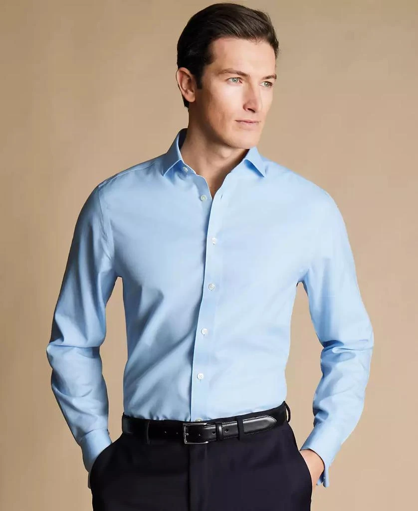 Charles Tyrwhitt Men's Slim-Fit Non-Iron Solid Twill Dress Shirt 1