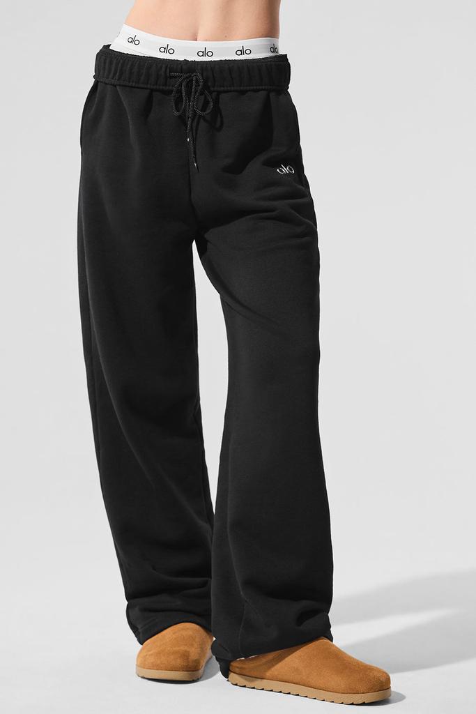 Alo Accolade Straight Leg Sweatpant - Black