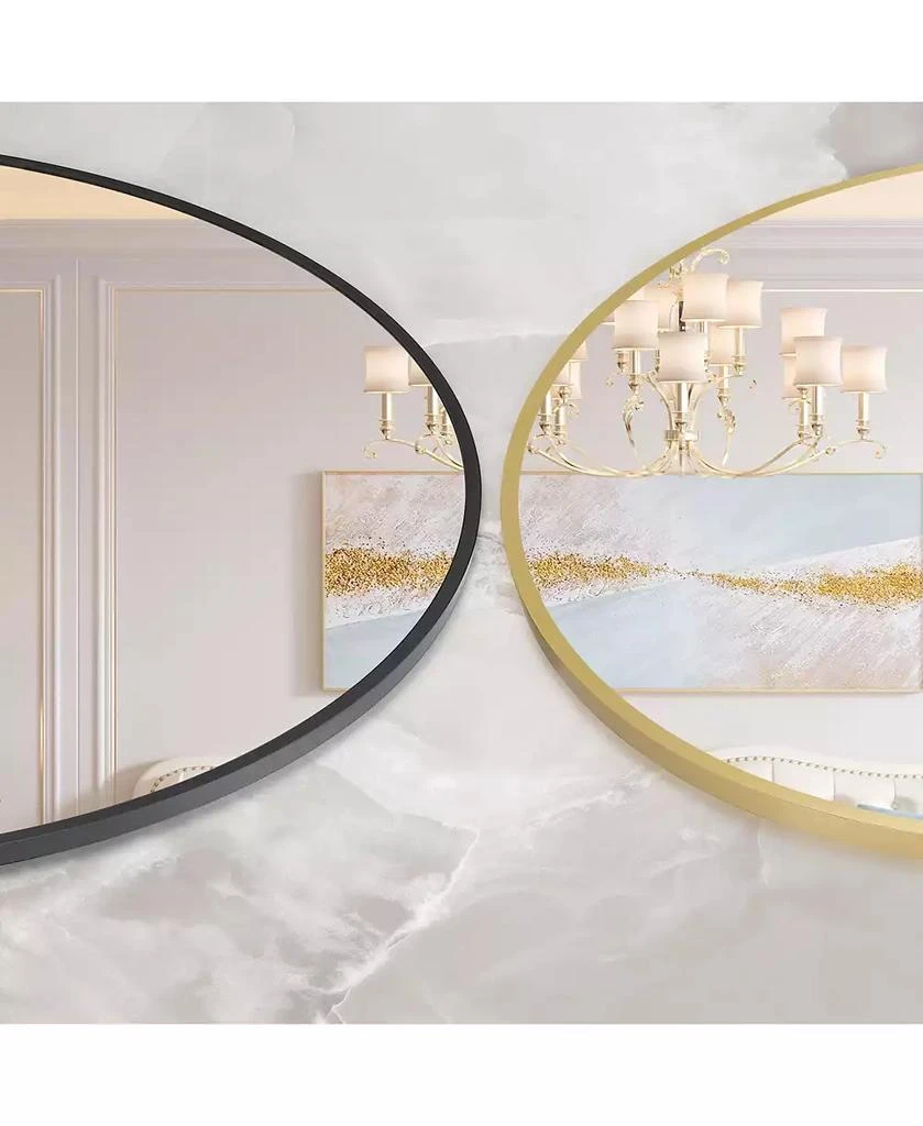 Homfan Round Mirror, Circle Mirror, Round Mirrors for Bathrooms, Entryways, Living Rooms, Bedrooms 
Vanity Decor, Free Reflection in Modern Design 8