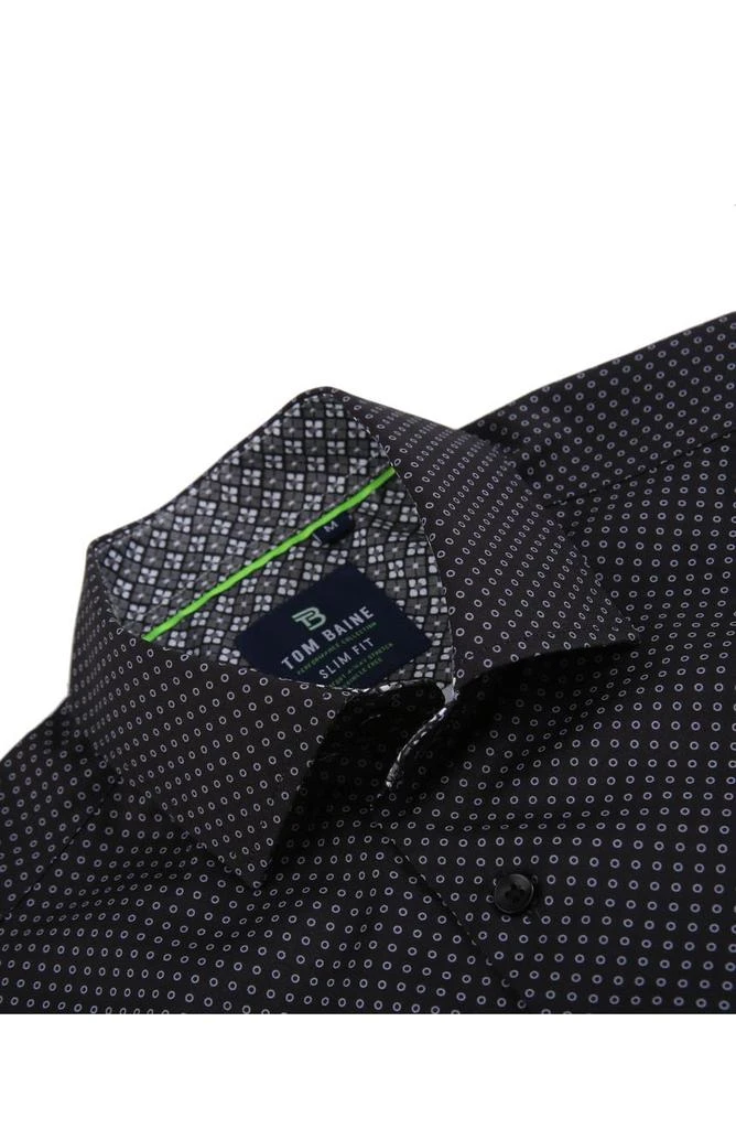 TOM BAINE Slim Fit Performance Short Sleeve Button-Up Shirt 5
