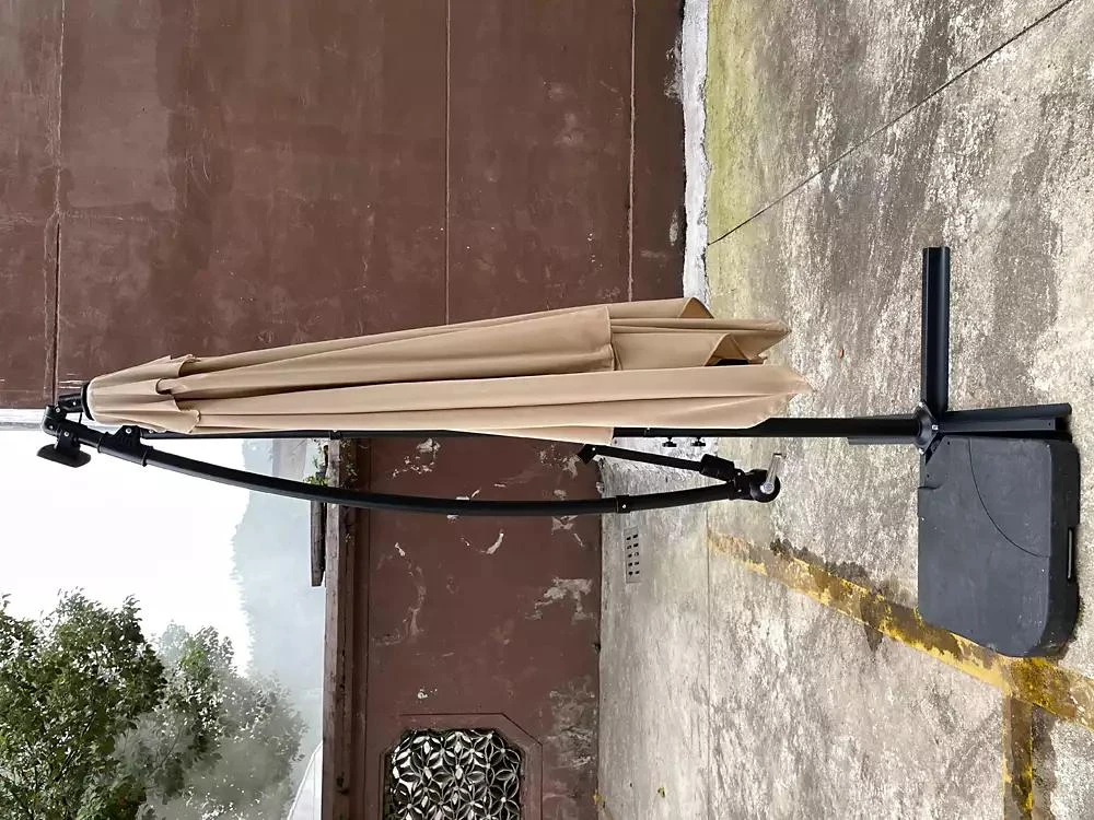 Streamdale Furniture Streamdale Solar Powered LED Patio Umbrella with Crank 
Base 3