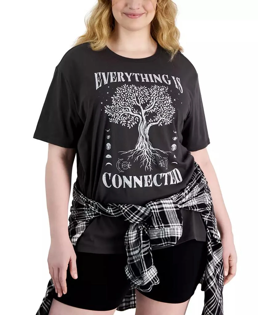 Love Tribe Trendy Plus Size Everything Is Connected Tree Tee 1