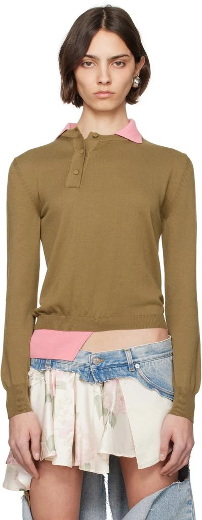 ALL-IN Beige & Pink Double Polo 1