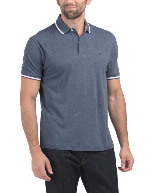 Tommy Hilfiger Richard Heather Tipped Short Sleeve Polo