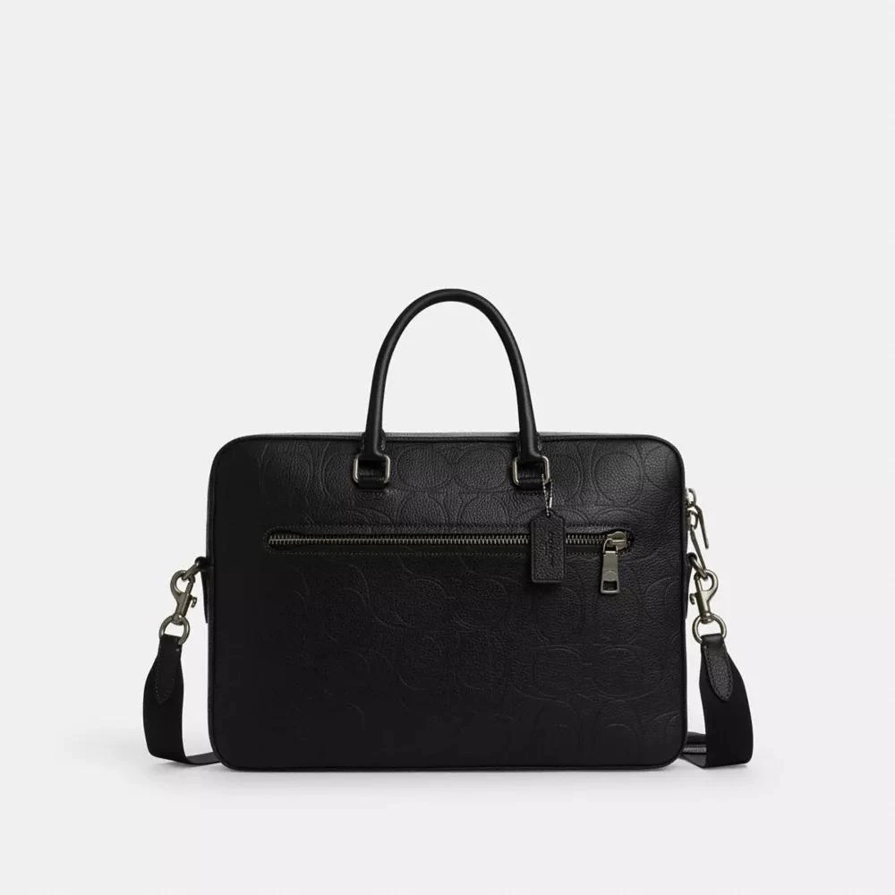Coach Ethan Slim Brief In Signature Leather