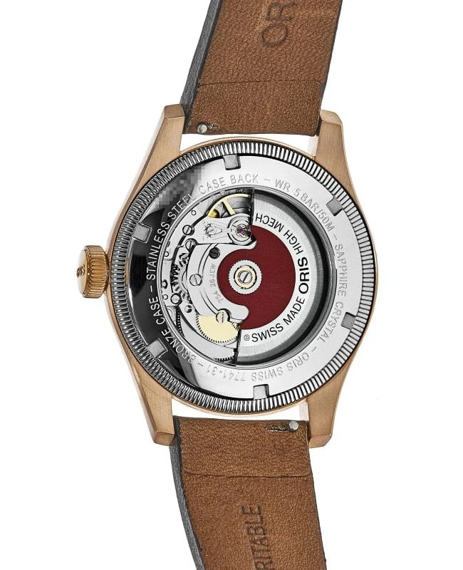 Oris Oris Big Crown Bronze Pointer Date Automatic Red Dial Brown Leather Strap Men's Watch 01 754 7741 3168-07 5 20 58BR 2