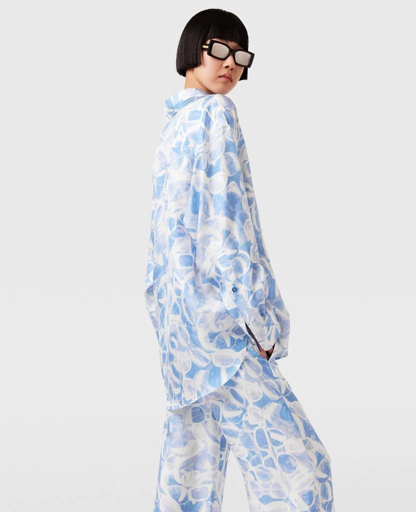 Stella McCartney Stella McCartney - Sunglasses Print Long-Sleeve Shirt, Woman, BLUE, Size: 36 1