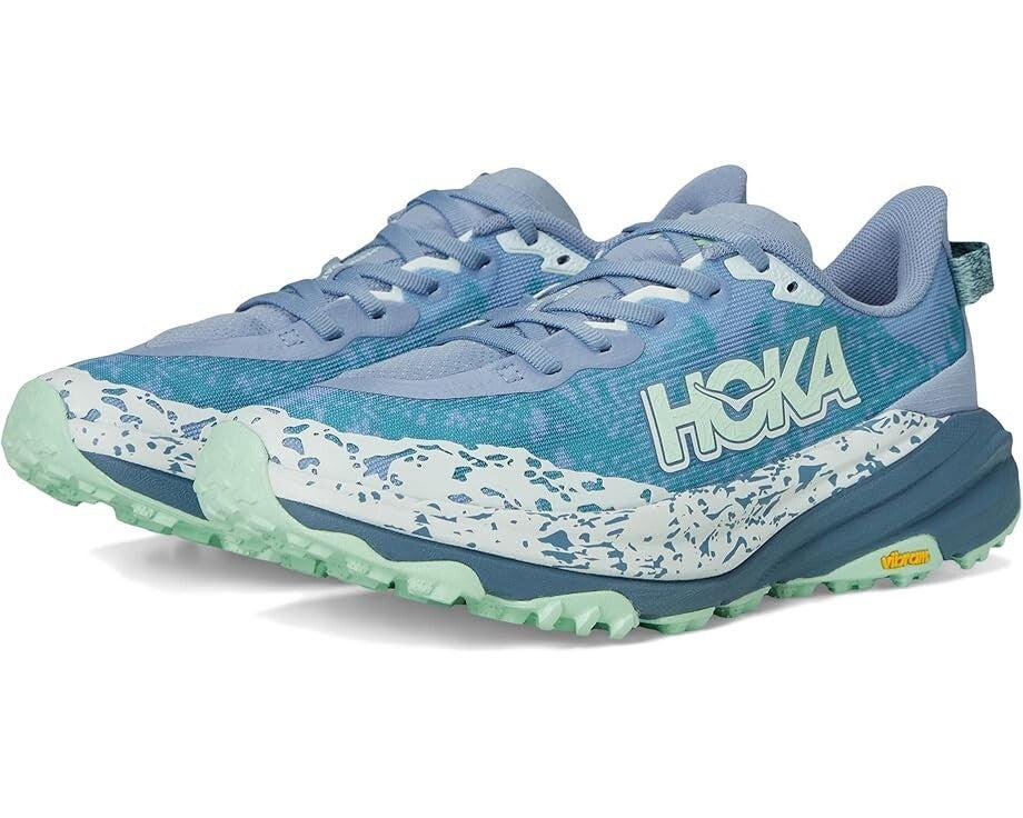 Hoka One One Speedgoat 6 1147811-MNLG Womens 8 Blue Trail Running Shoes ZPO3719