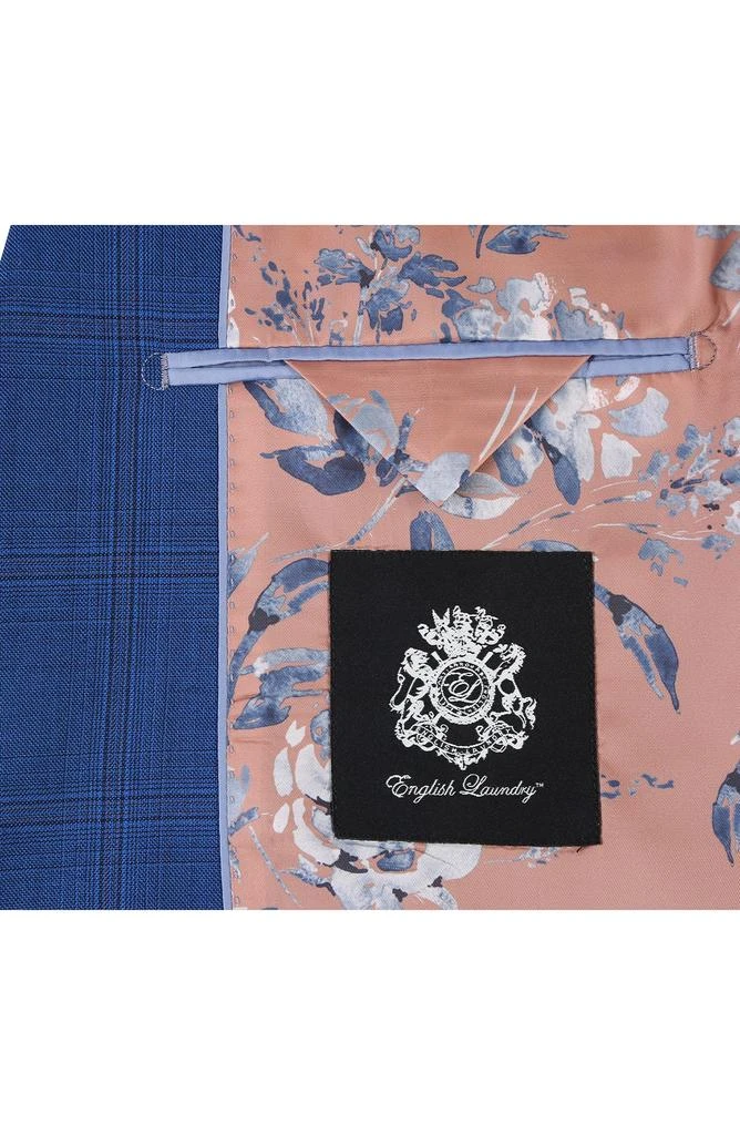English Laundry Plaid Trim Fit Wool Blend Two-Piece Suit 4