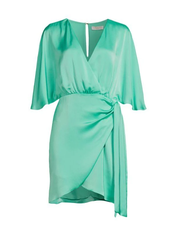 Ramy Brook Alexis Faux Wrap Satin Mini Dress 3