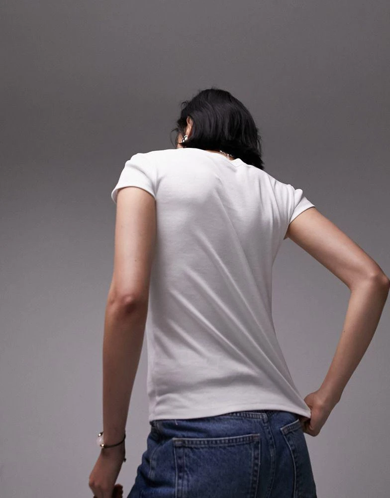 Topshop Topshop everyday tee in white 3