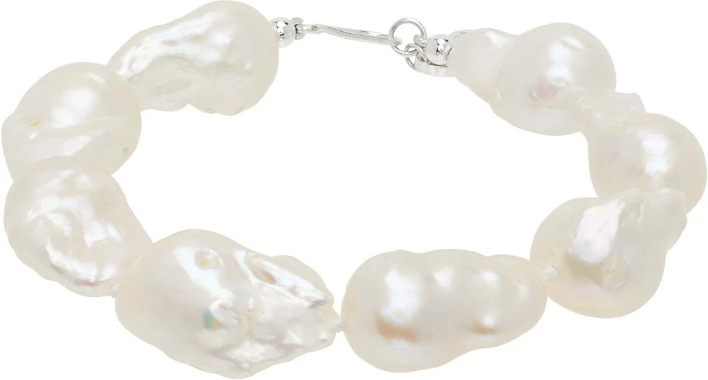 Gohar World White Host Baroque Pearl Bracelet