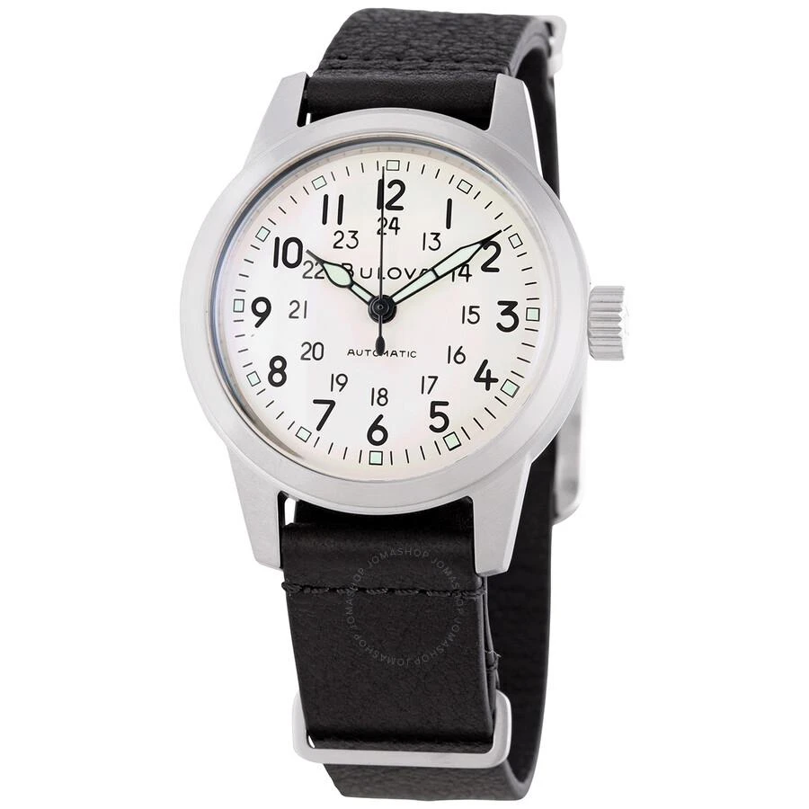 Bulova Hack Automatic Ivory Dial Men's Watch 96A246 1