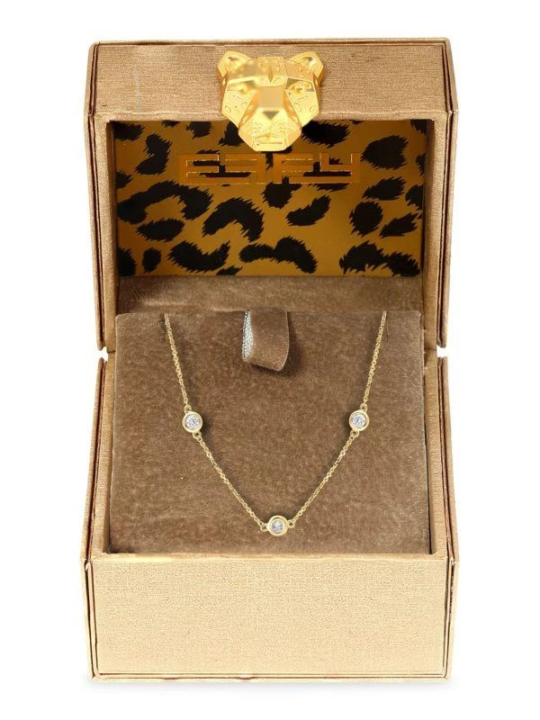 Effy Radiant Value 14K Yellow Gold & 1.5 TCW Diamond Bezel Station Necklace 2