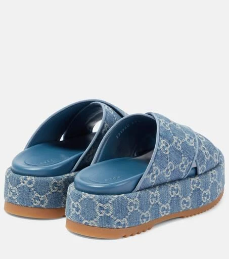 Gucci Angelina GG denim platform sandals 3