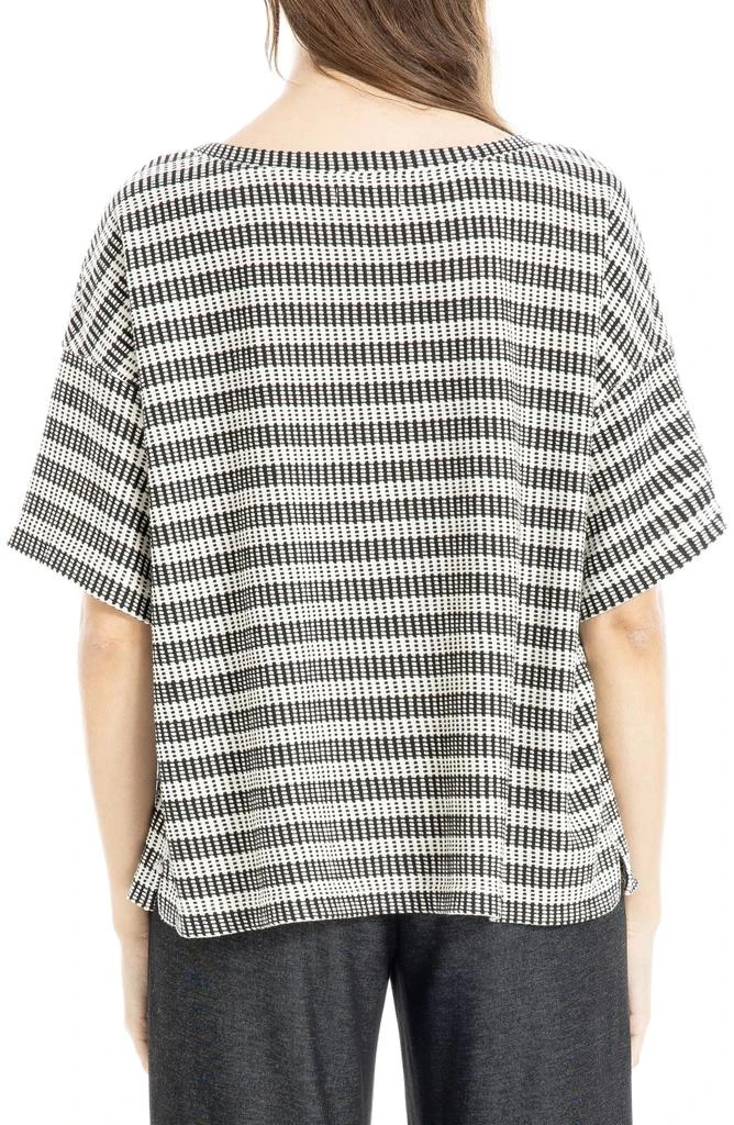 Max Studio Flek Textured Stripe Boxy T-Shirt 2