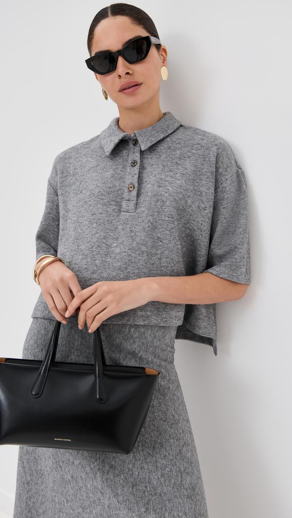 ROSETTA GETTY Cropped Oversized Polo