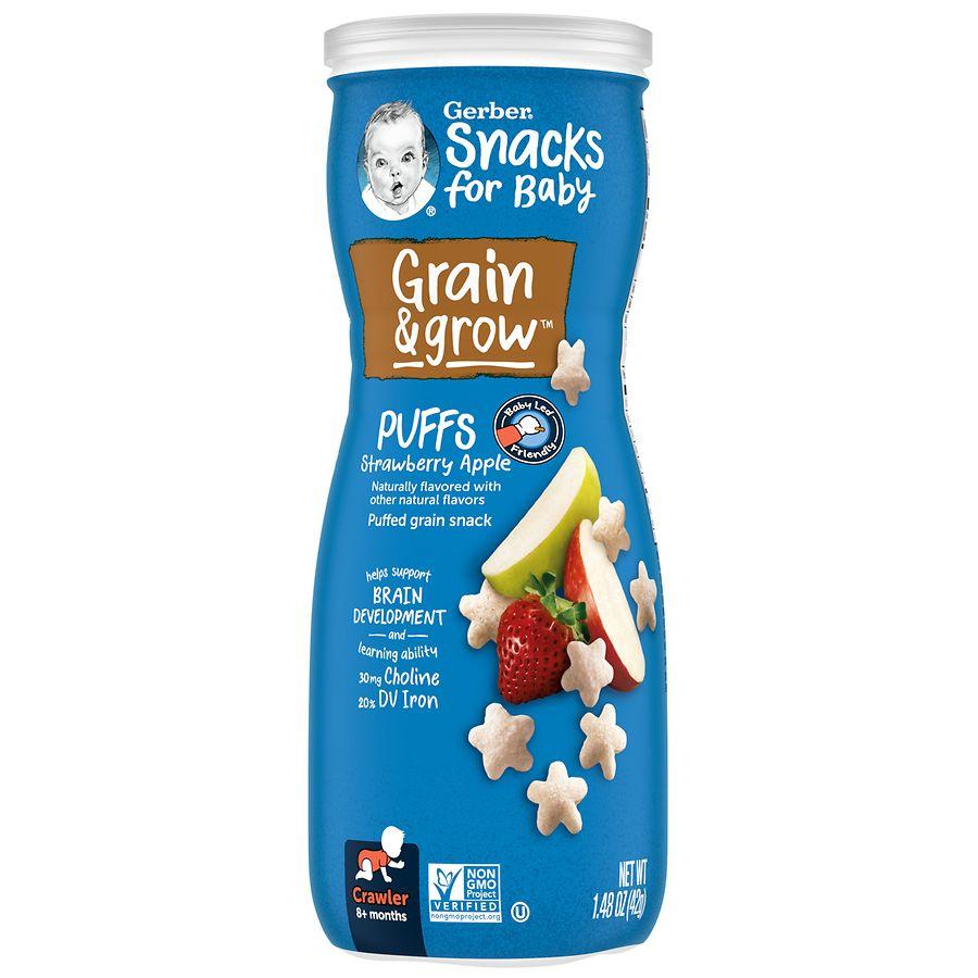 Gerber Stage 3 Baby Food, Puffs Strawberry Apple