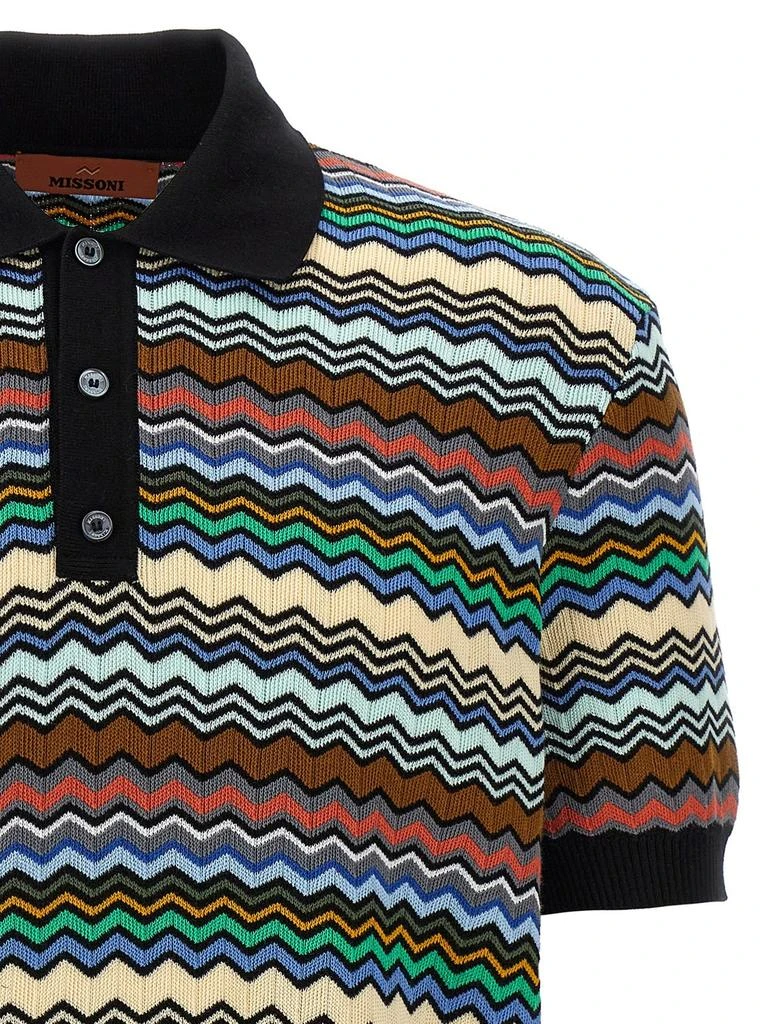 Missoni Missoni Zig Zag Short-Sleeved Knit Polo Shirt 3