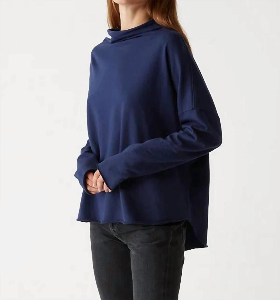 Michael Stars Laurel Mock Neck Top In Nocturnal 2