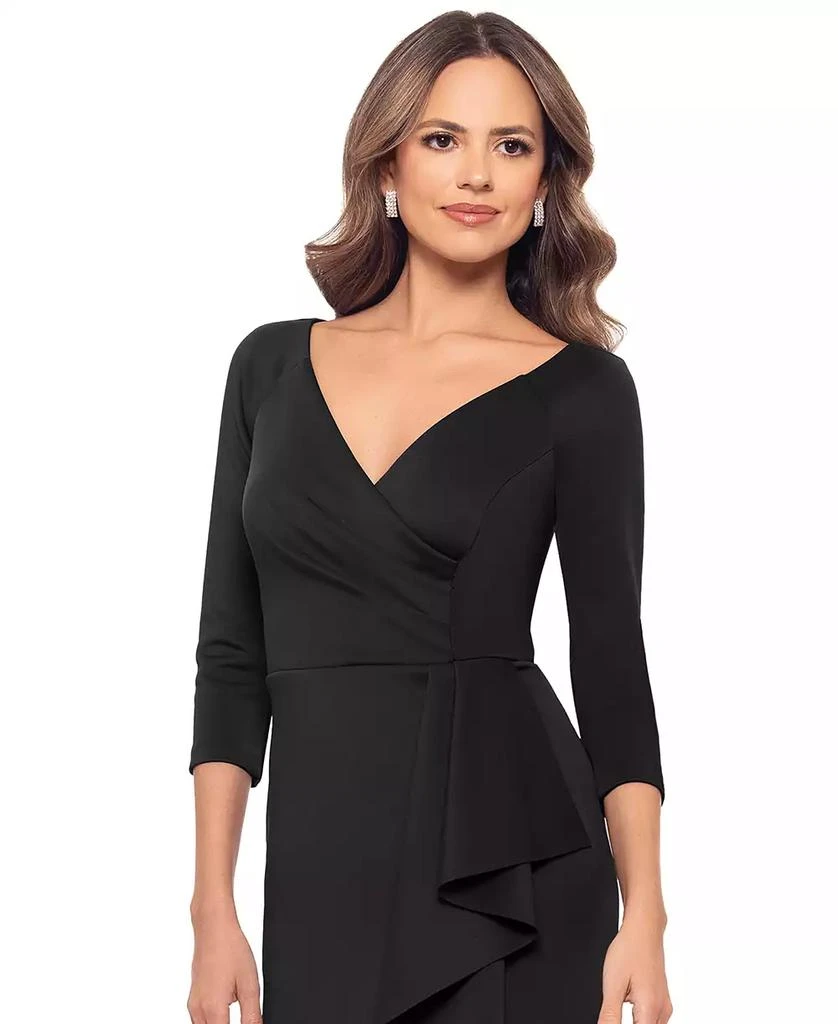 XSCAPE Women's Draped 3/4-Sleeve Sheath Dress 4