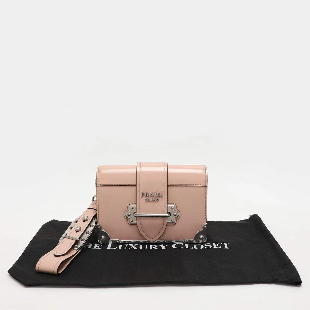 Prada Prada Nude Pink Patent Leather Cahier Shoulder Bag 13