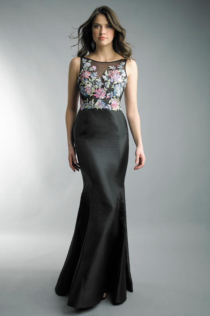 Basix Black Label Sleeveless Hand Painted Floral Dress