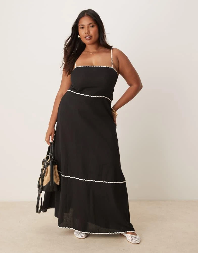 plus size black beach dress Black Oversized Beach Dress Cover Up main image 1