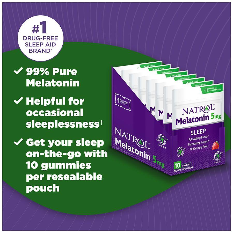 Natrol Melatonin Travel Pouch Strawberry