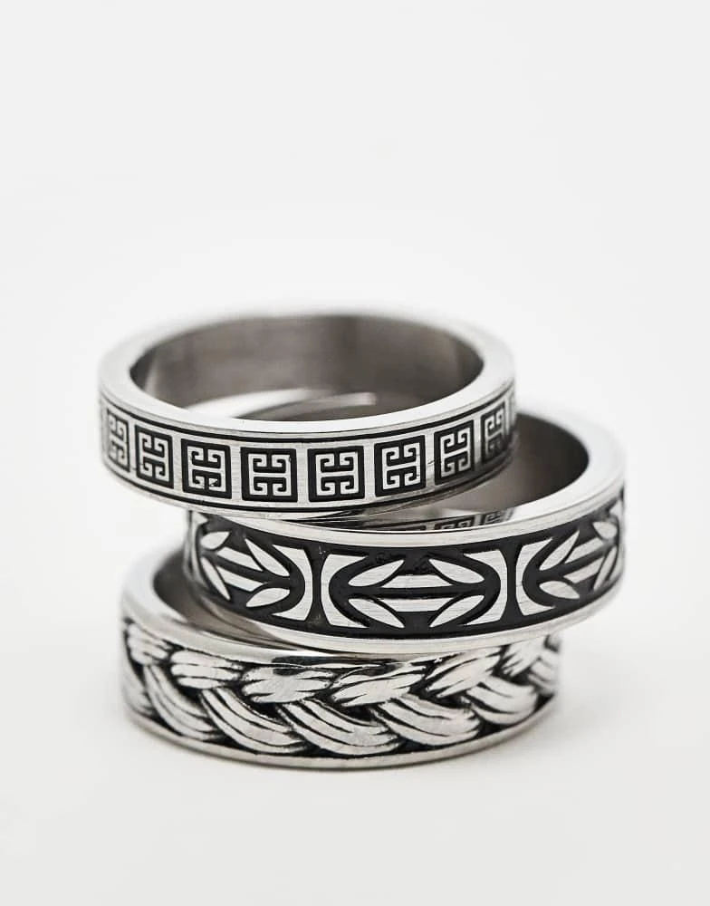 ASOS DESIGN waterproof stainless steel pack burnished design