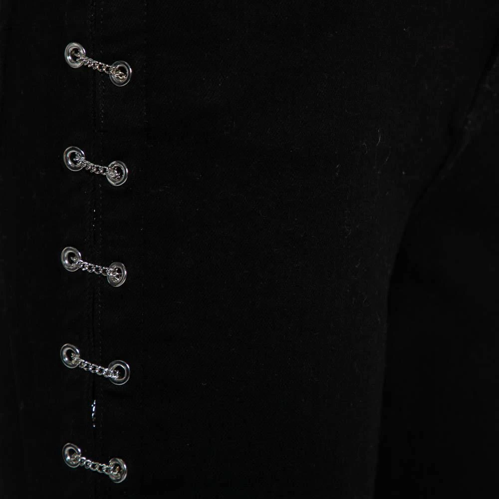AMIRI Amiri Black Denim Side Chain Detail Distressed Skinny Jeans M 5