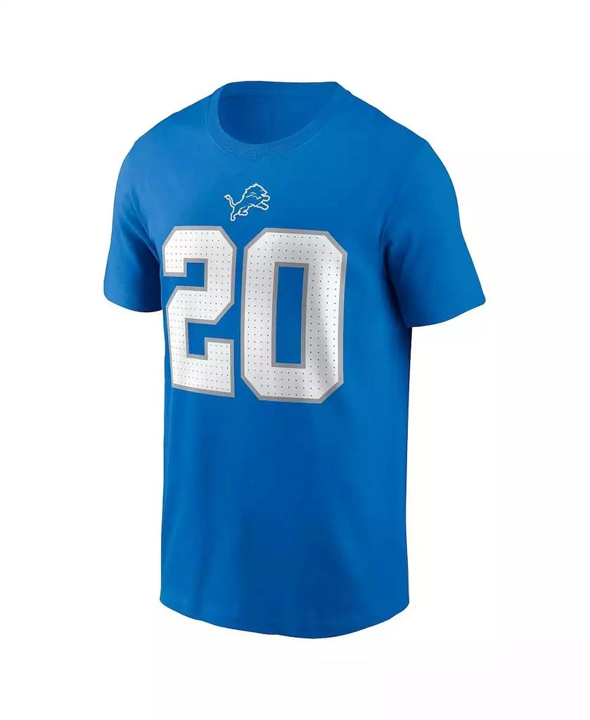 NIKE Men's Barry Sanders Blue Detroit Lions Retired Player Name Number T-Shirt 2