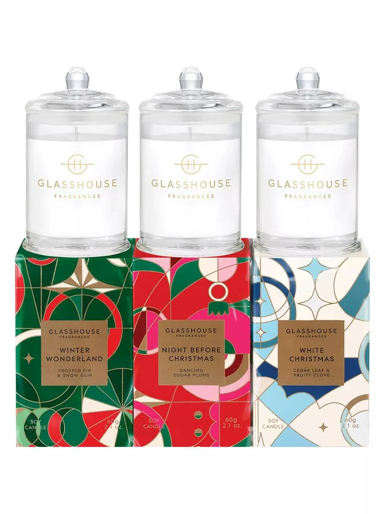 Glasshouse Fragrances Christmas 3-Piece Candle Set 1