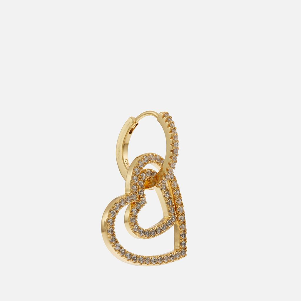 Crystal Haze Crystal Haze Heart Collector Gold-Plated Earring